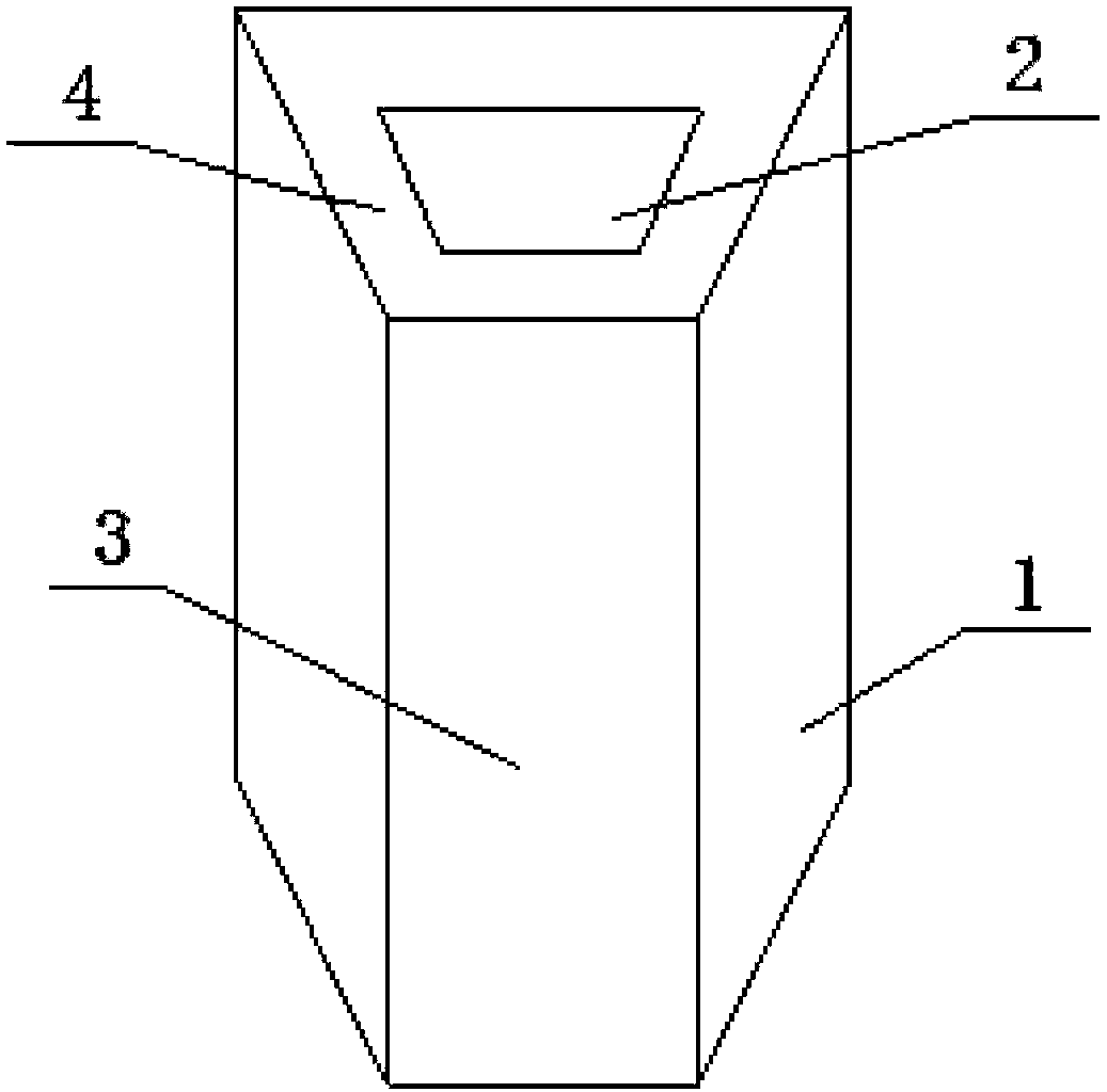 Antiskid pile with hollow outer isosceles trapezoid cross section and in unequal interval arrangement