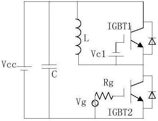 Dynamic testing platform of IGBT with high voltage and large current and testing method thereof