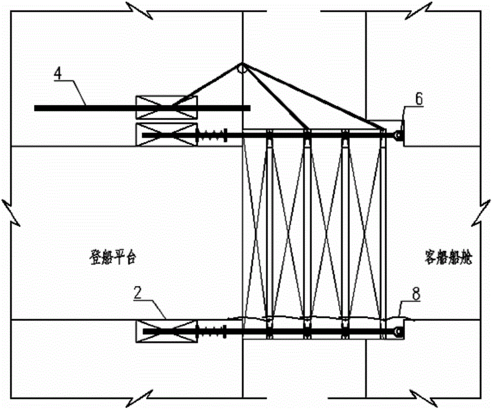 Universal movable boarding connector device with quick rope release function