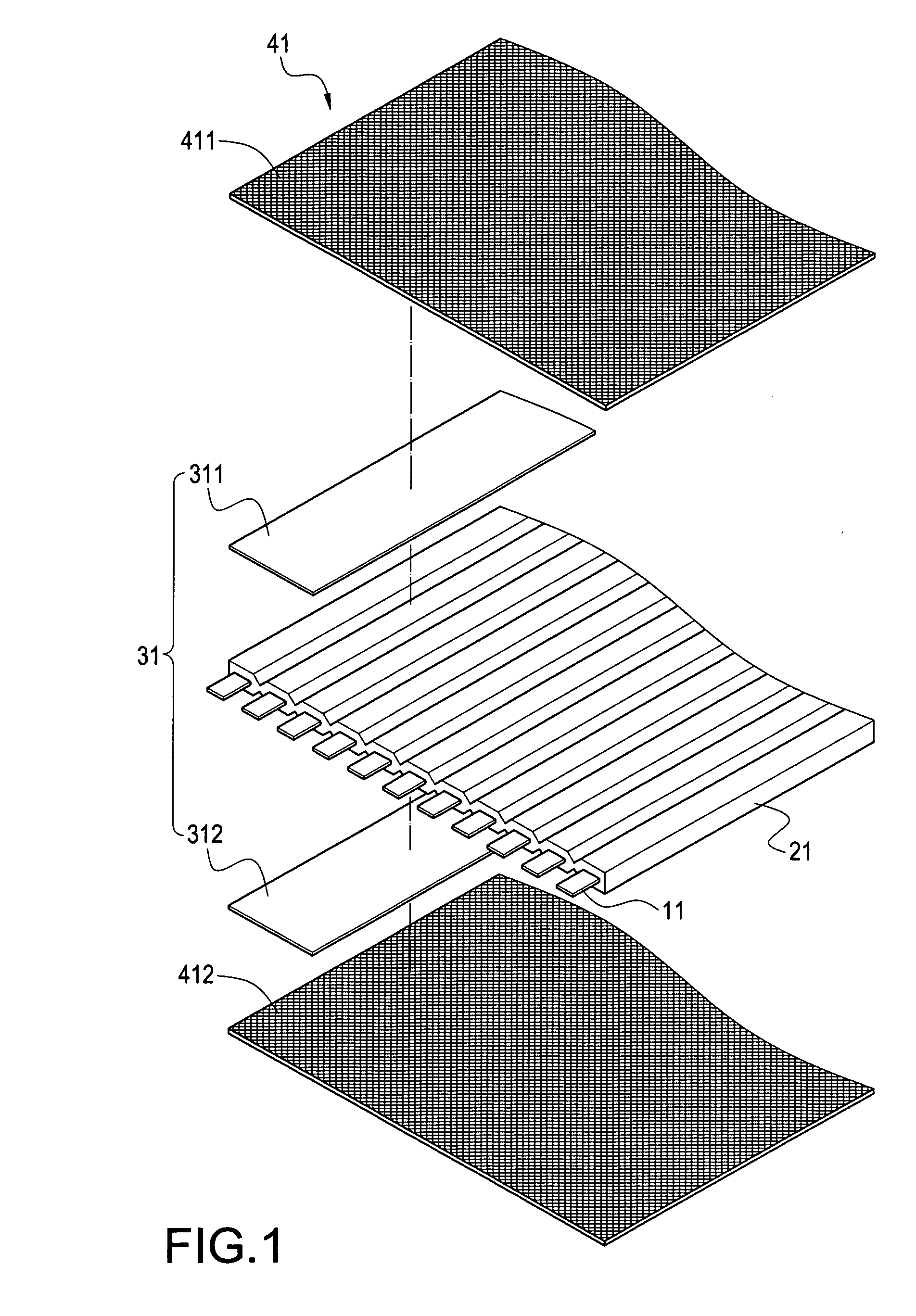 Flat cable covering means for generating different impendances