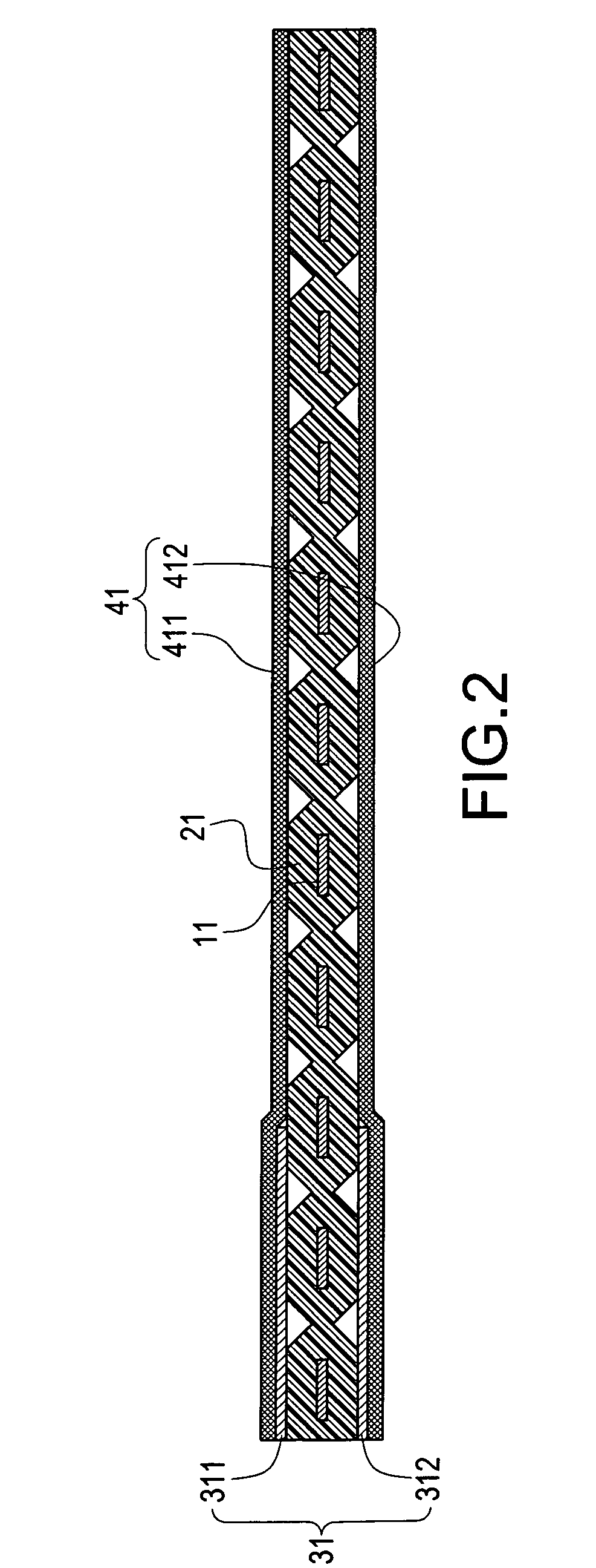 Flat cable covering means for generating different impendances