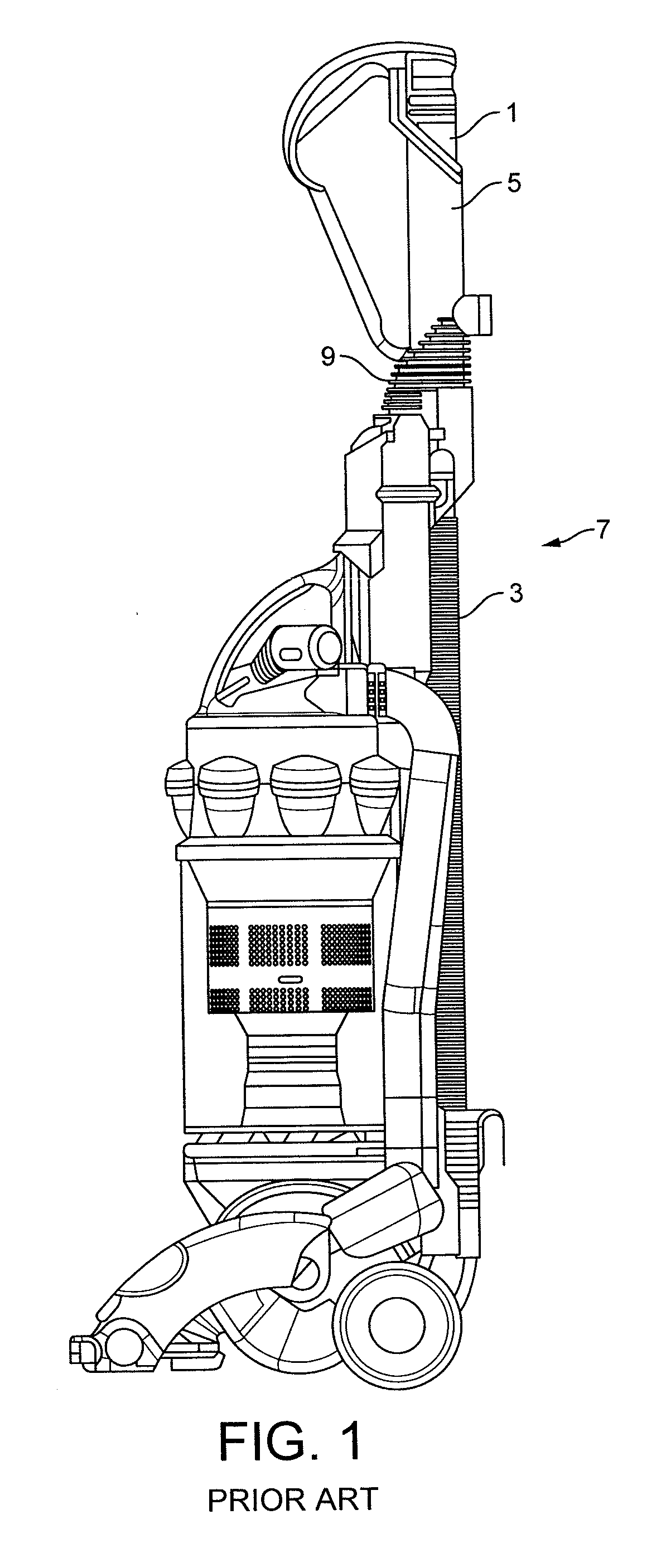 Upright vacuum cleaner