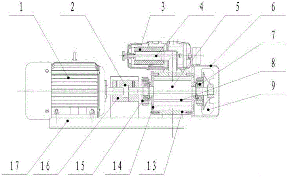 Oilless vacuum single pump