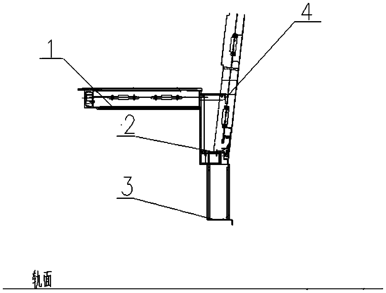 Railway track train and train door entrance step structure thereof