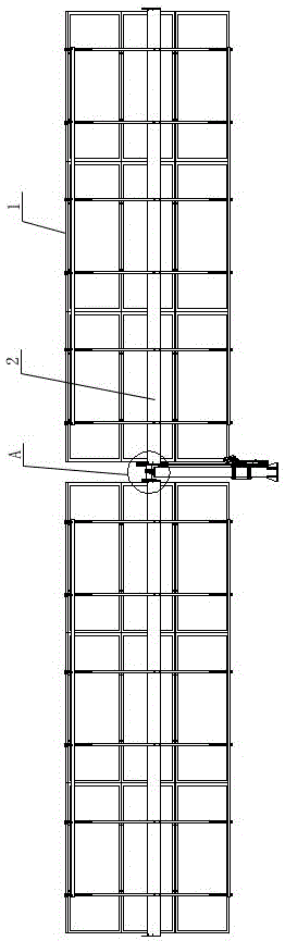 Supporting structure for solar flat single shaft tracking system