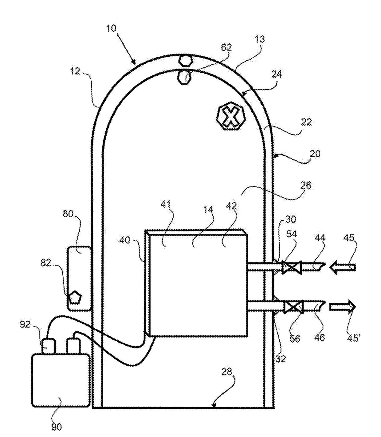 Electrochemical compressor refrigeration appartus with integral leak detection system