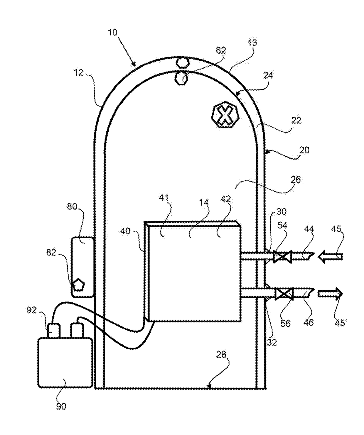 Electrochemical compressor refrigeration appartus with integral leak detection system