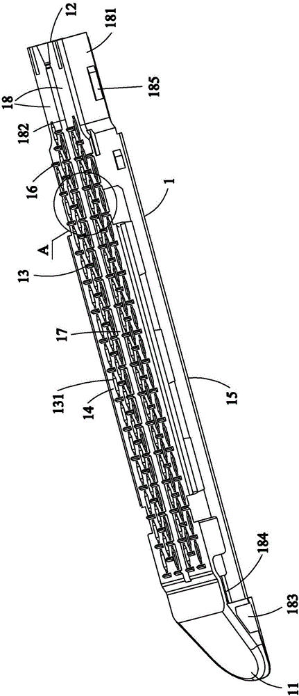 Nail cartridge for surgical instrument and surgical instrument