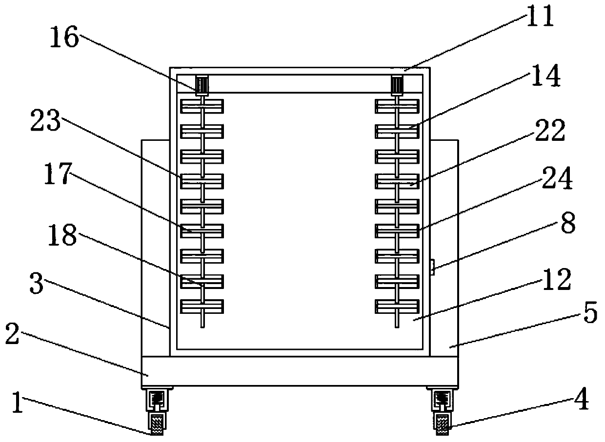 An energy-saving material stacking and carrying device