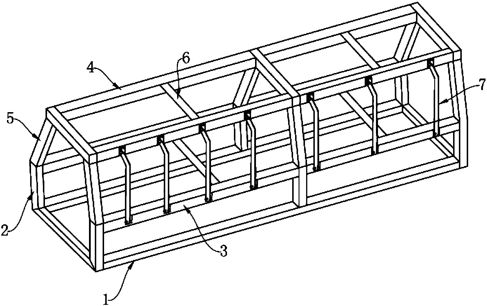 High accuracy frame for aircraft assembling tool and machining method thereof