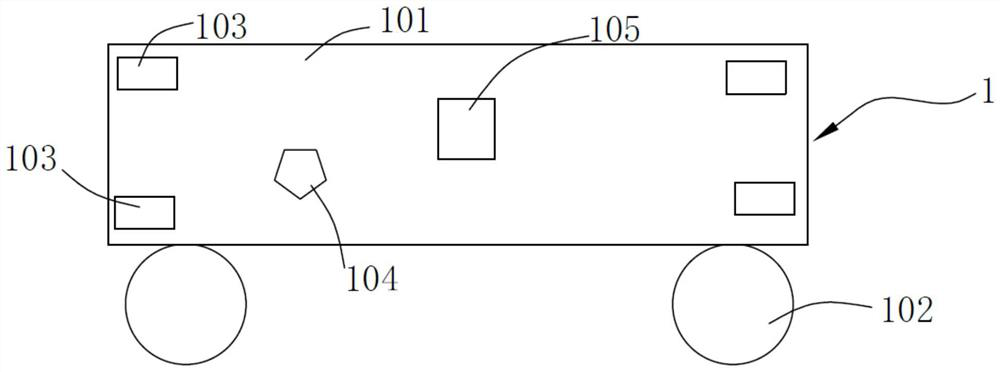 A hanging shopping guide robot and its track