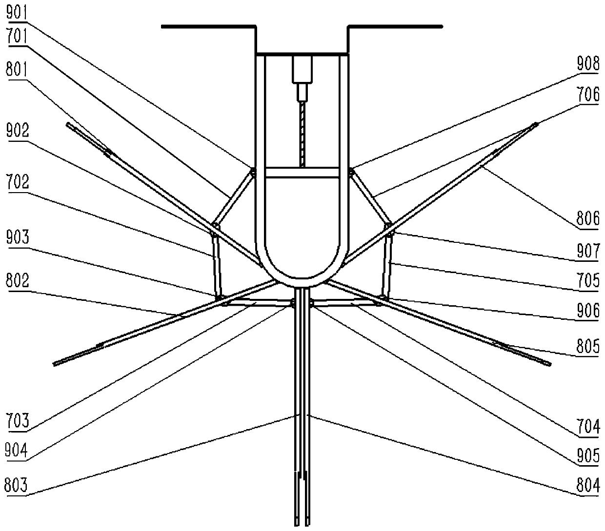 Telescopic small-sized fruit collecting device and implementation method thereof