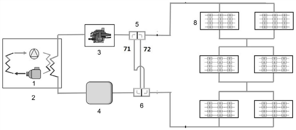 Capacitor pack or battery pack cooling system and control method thereof