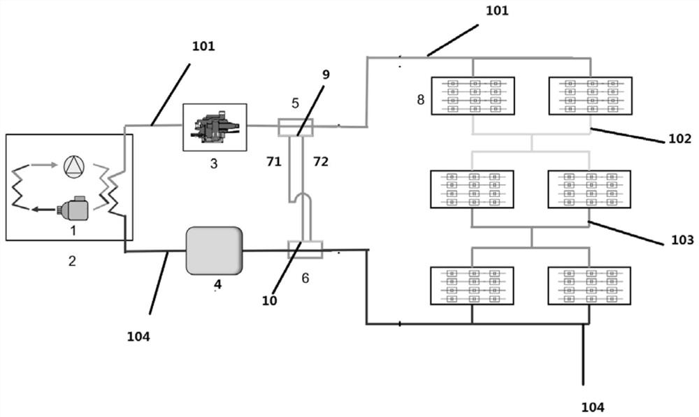 Capacitor pack or battery pack cooling system and control method thereof