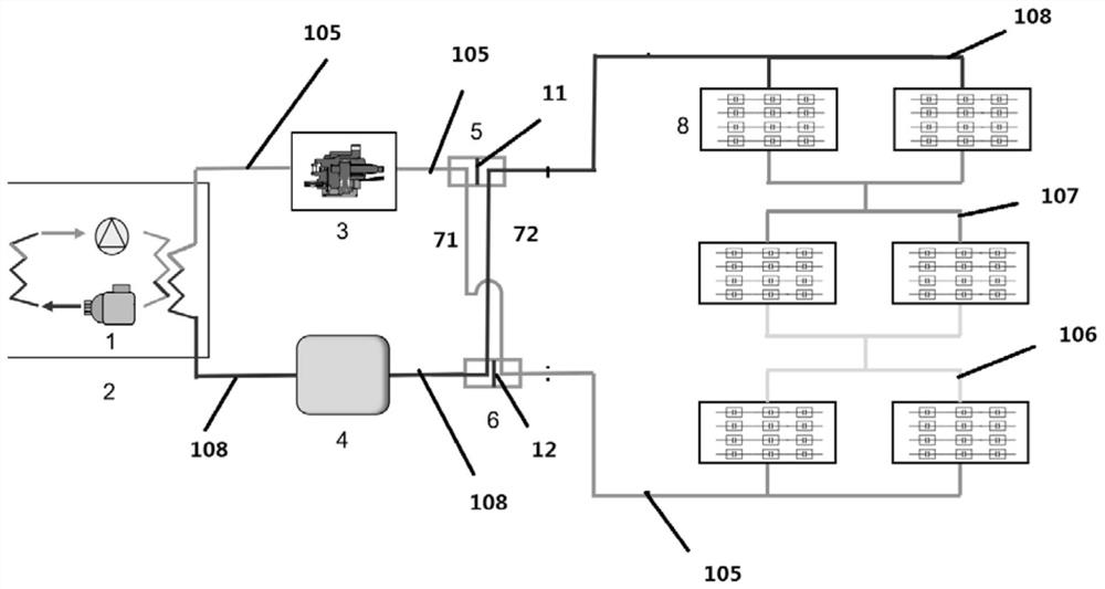 Capacitor pack or battery pack cooling system and control method thereof