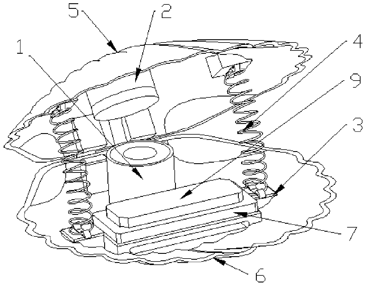 Underwater flapping propelling device