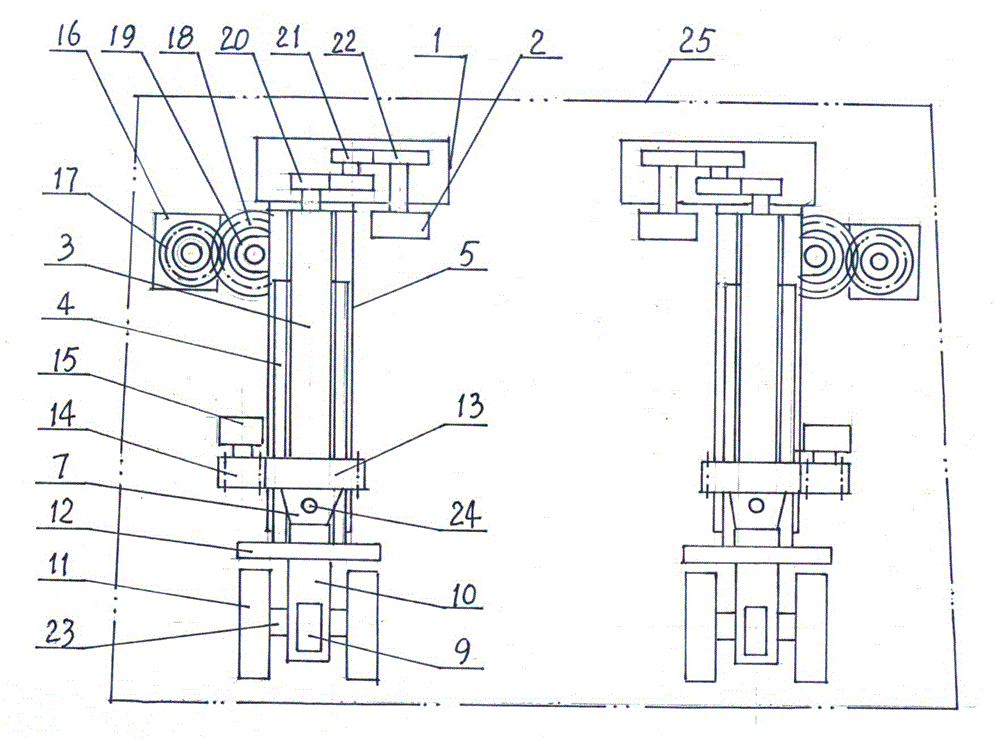 Automobile horizontal and vertical moving device