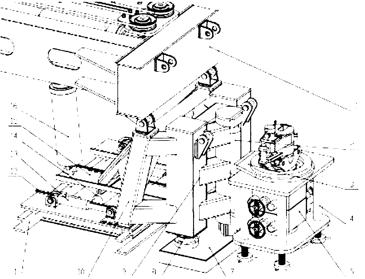 Fast positioning device for derrick moving