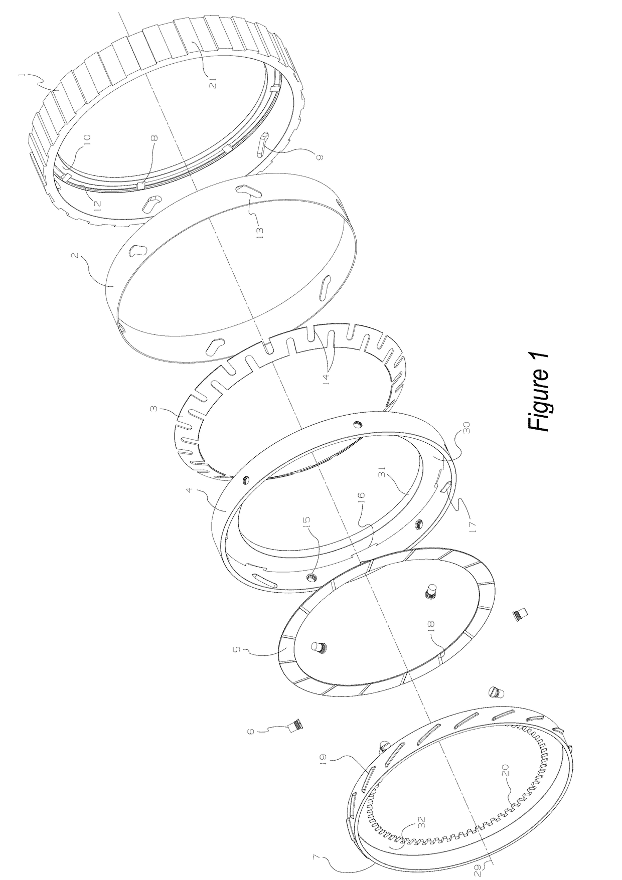 Mechanically disengaging overrunning clutch