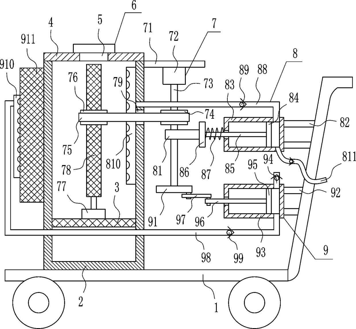 Agricultural sugarcane cleaning machine