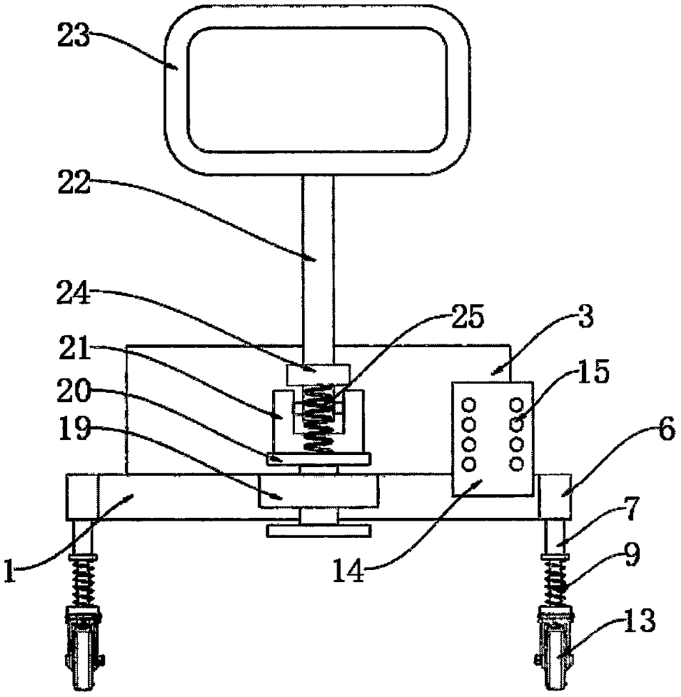 A medical instrument transportation device with good shock absorption effect