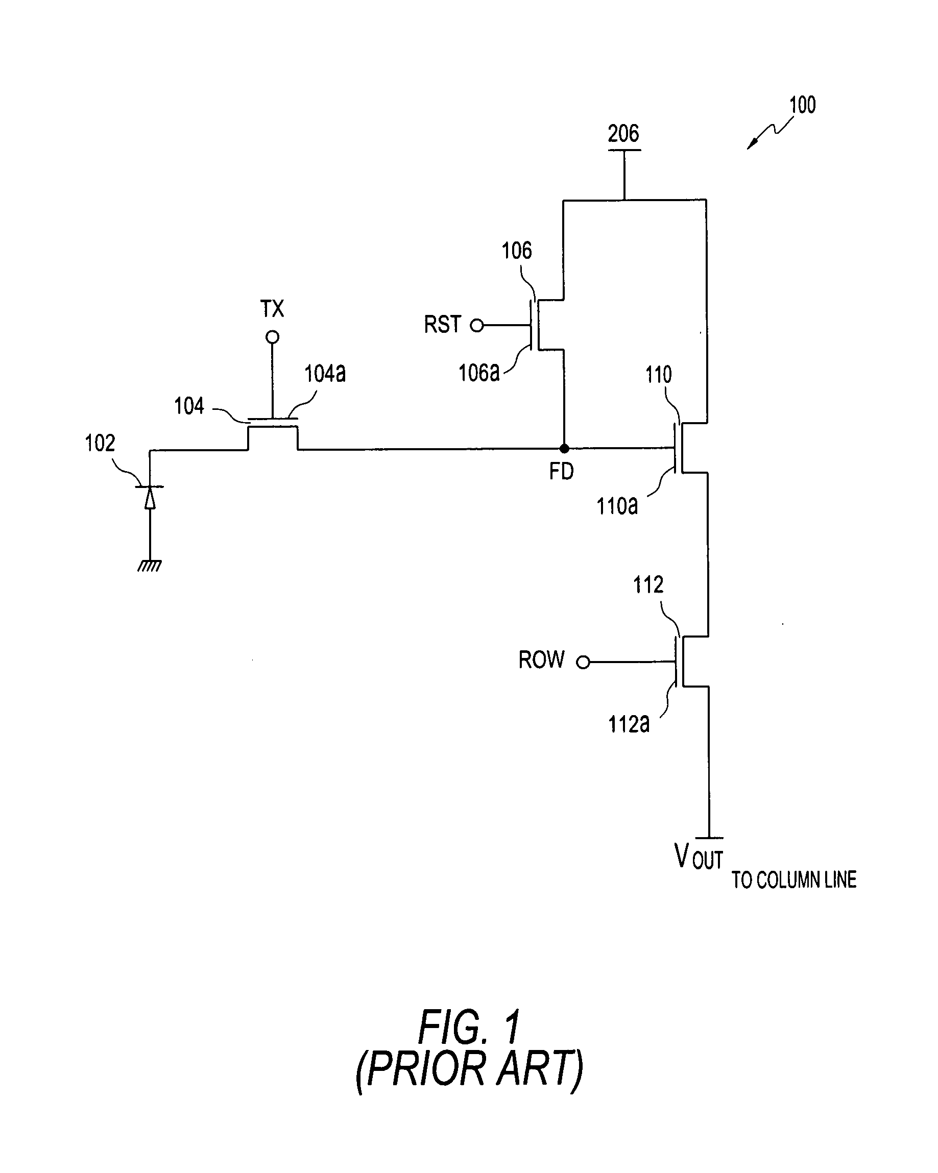 Method and apparatus providing shared pixel architecture