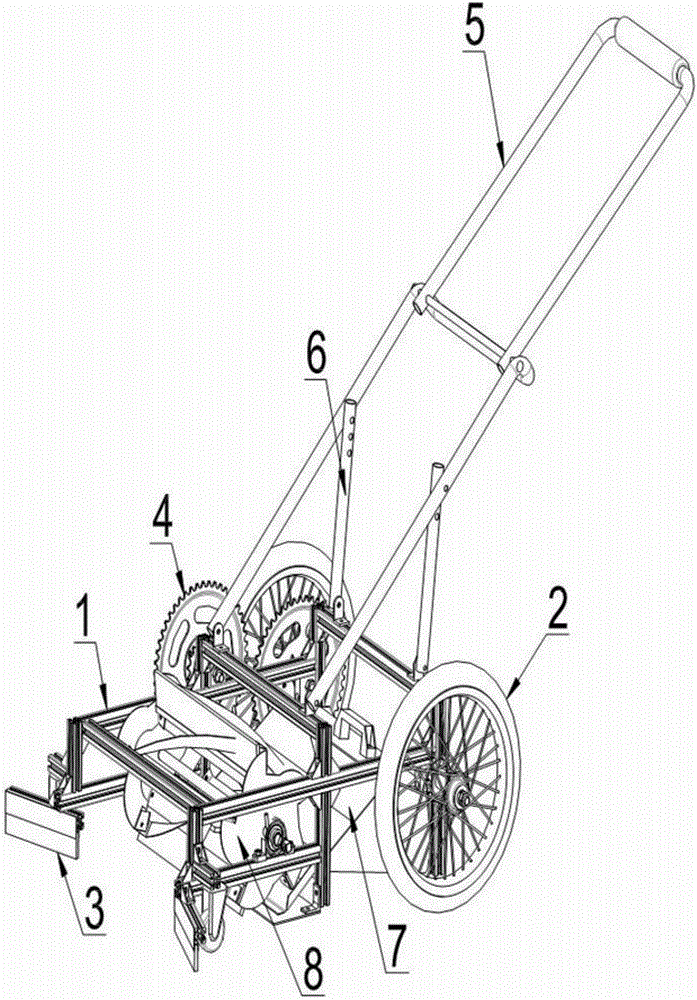 Highway vegetation afforestation weeding and sanitation device and working method thereof