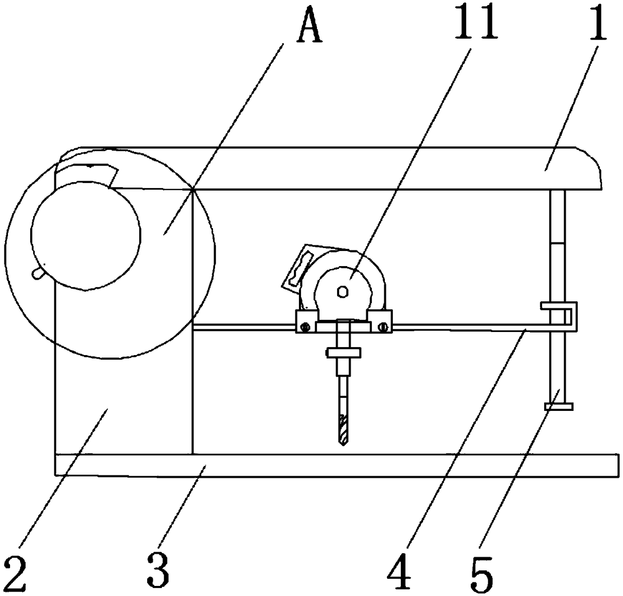 Drilling device convenient to use for furniture production