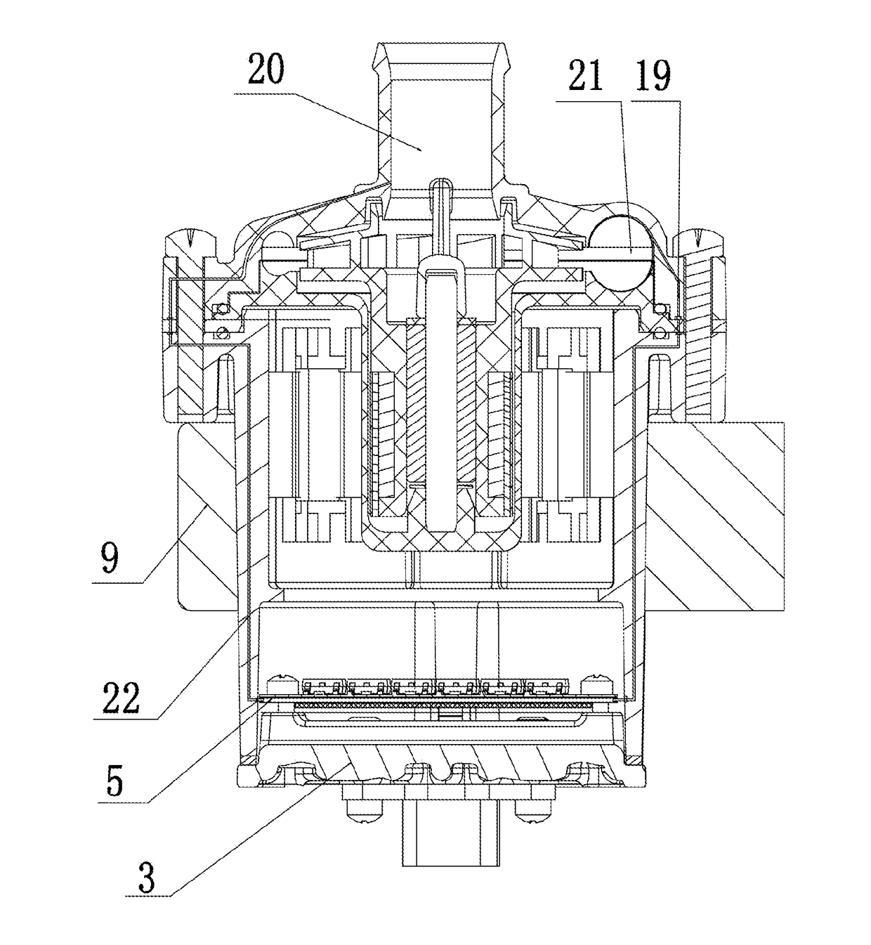 Energy-saving and endurable auto electric water pump