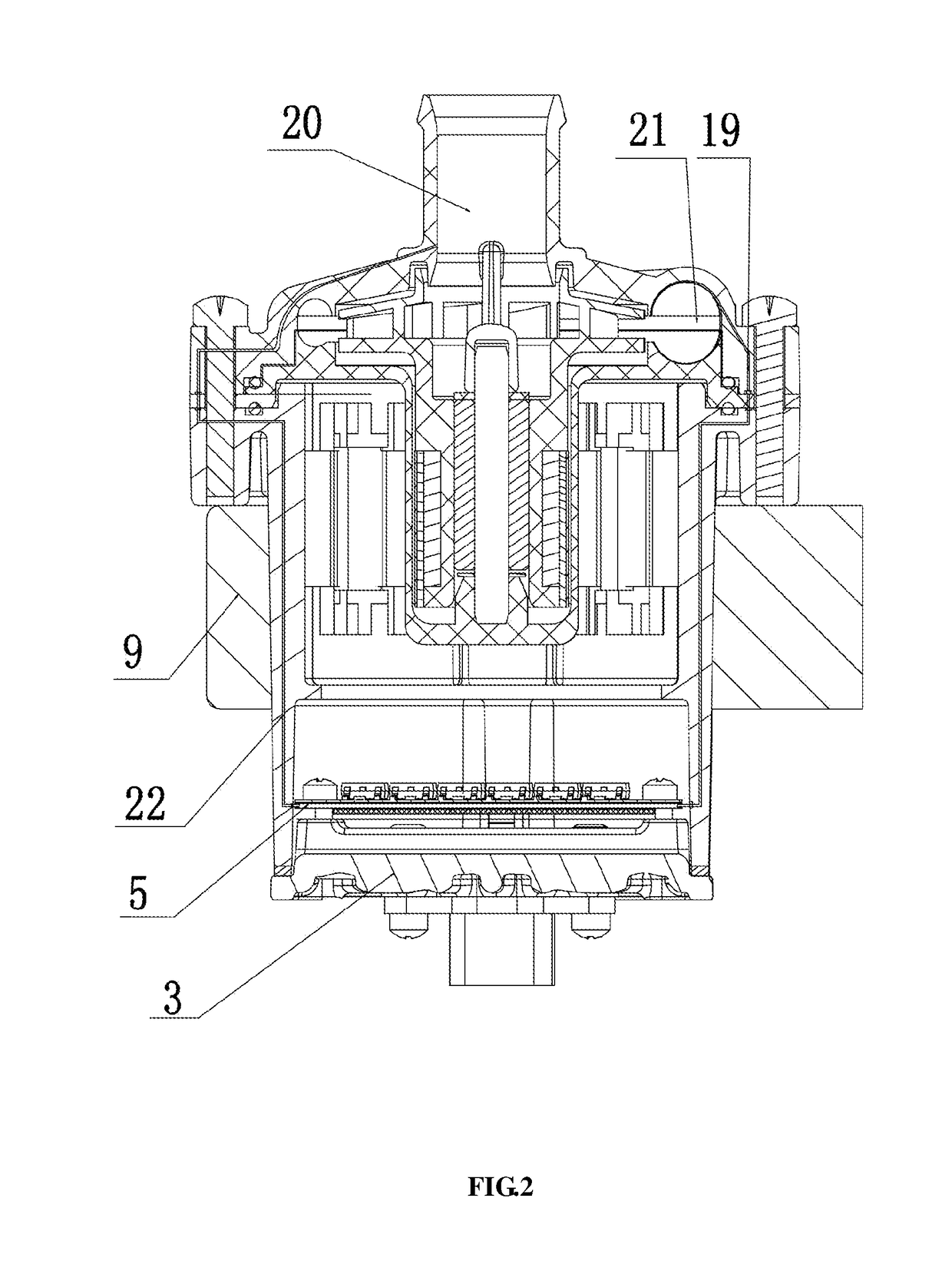 Energy-saving and endurable auto electric water pump