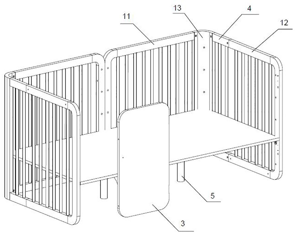 Multifunctional baby crib