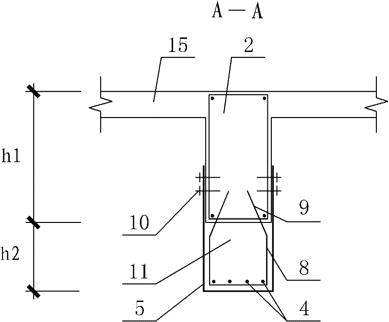 Grouting material and perfusion of same into enclosed steel die for reinforcement of steel concrete beams and columns