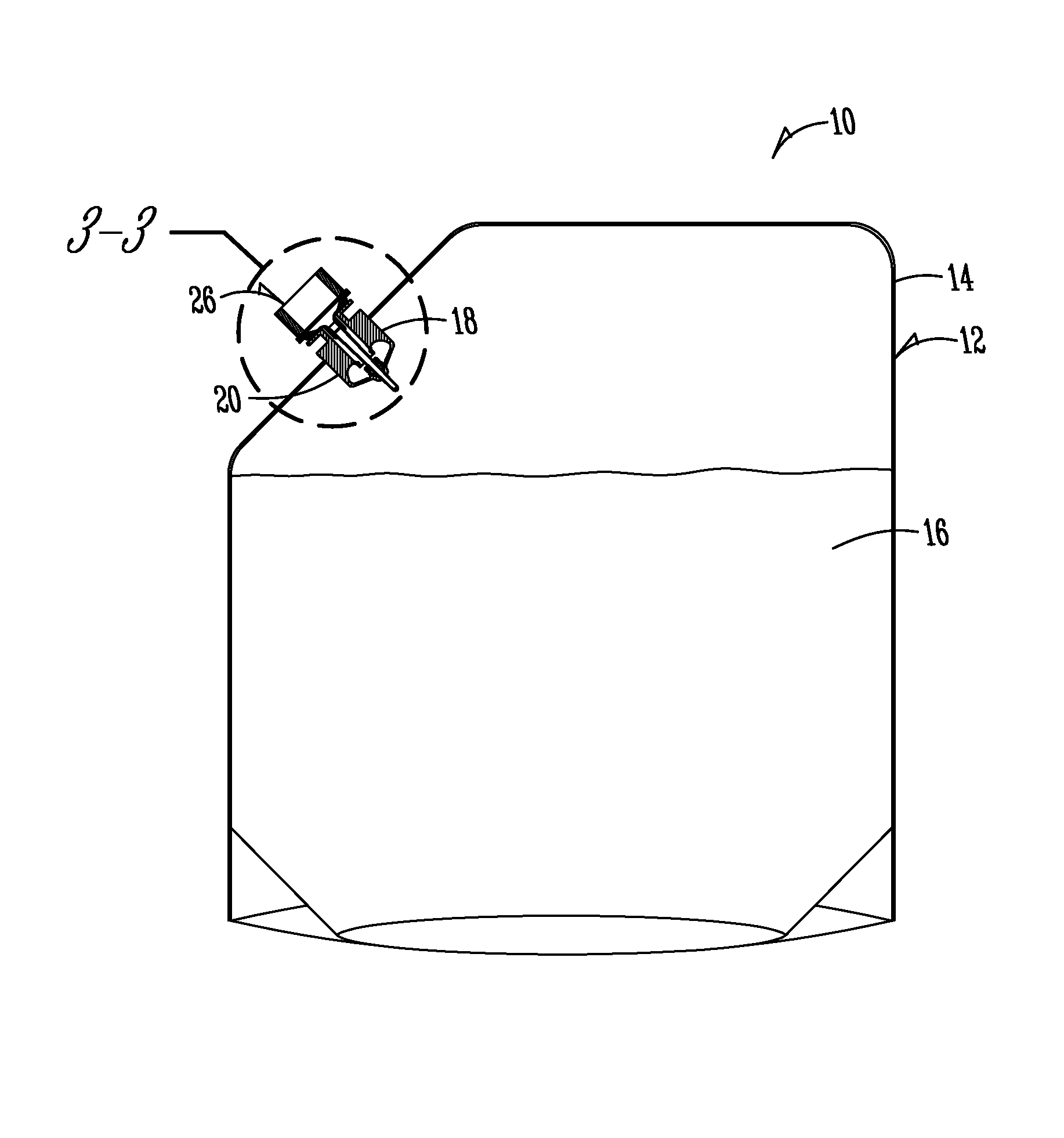 Vented fitment for flexible pouch