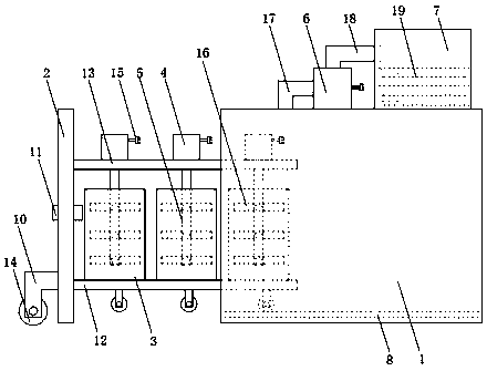 Waste gas treatment device for paint production