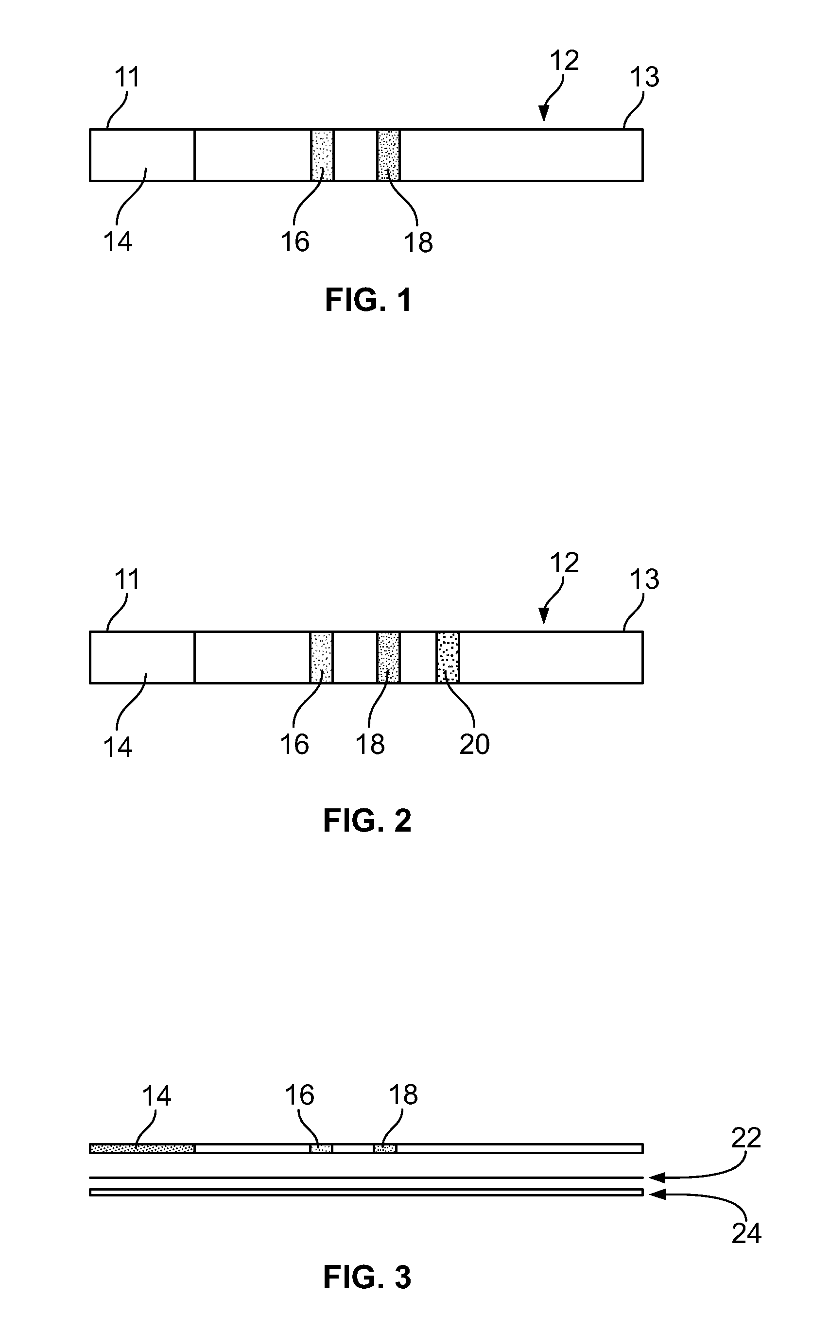 Dry reagent particle assay and device having multiple test zones and method therefor