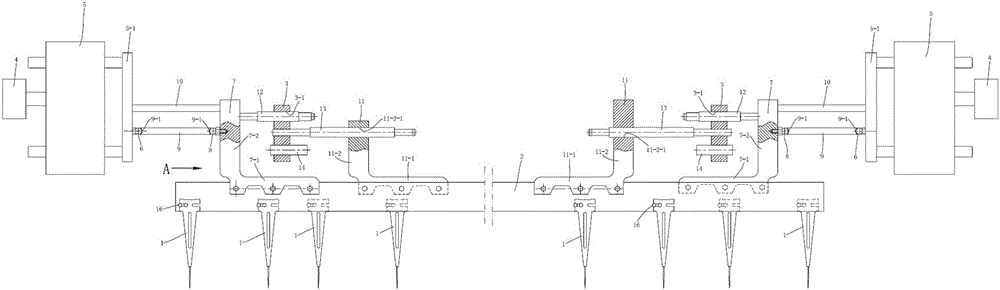 Artificial blood vessel knitting flower comb system for warp knitting machine