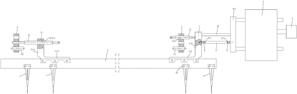 Artificial blood vessel knitting flower comb system for warp knitting machine