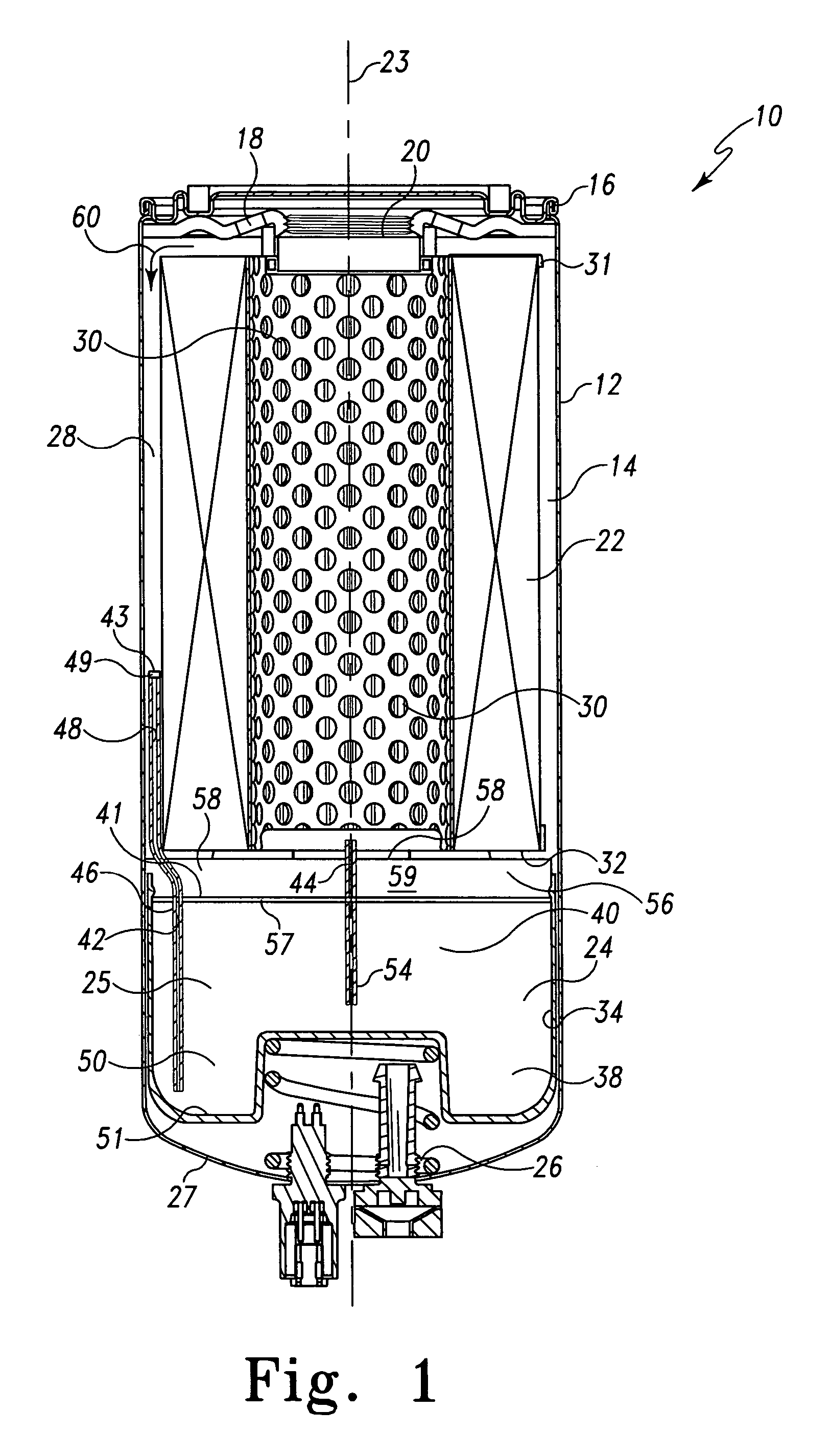 Liquid additive slow-release apparatus driven by a filter pressure gradient