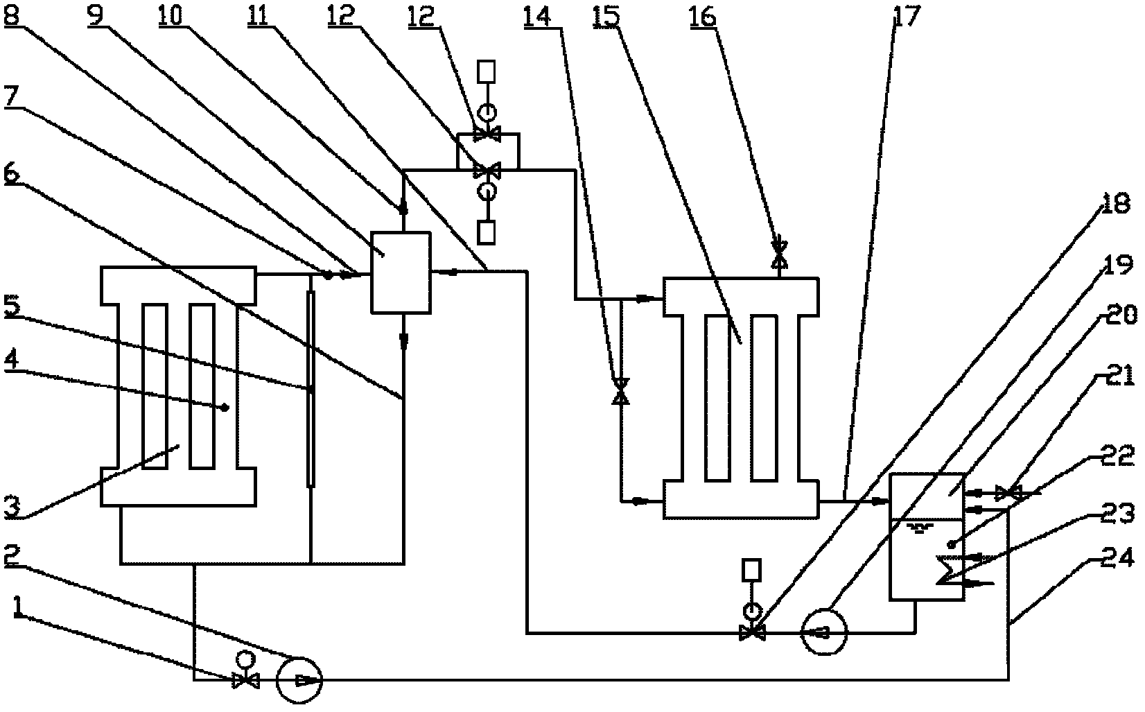 Branch control phase inversion heat exchange system and method based on vapor-liquid heat exchanger