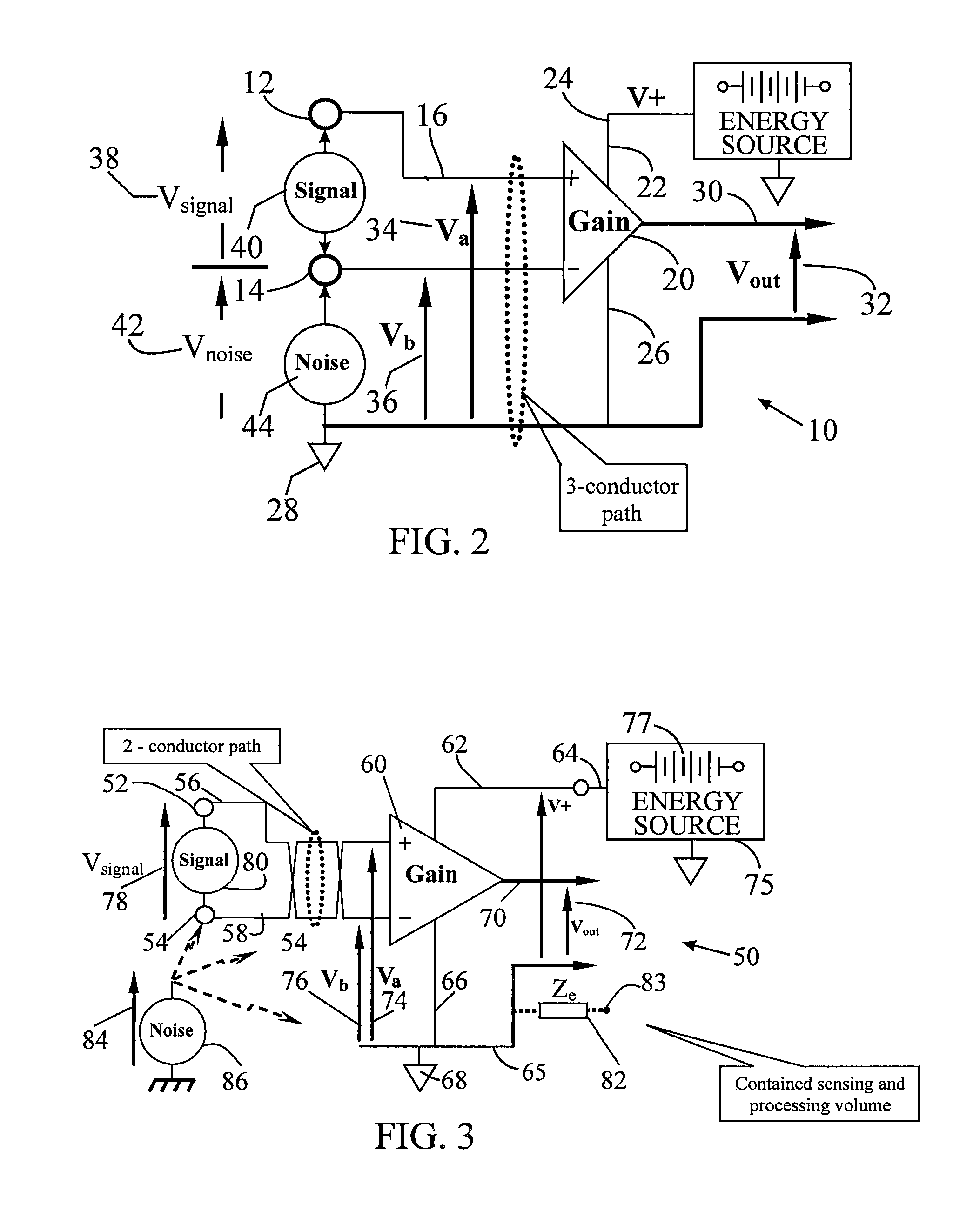 Signal sensing in an implanted apparatus with an internal reference