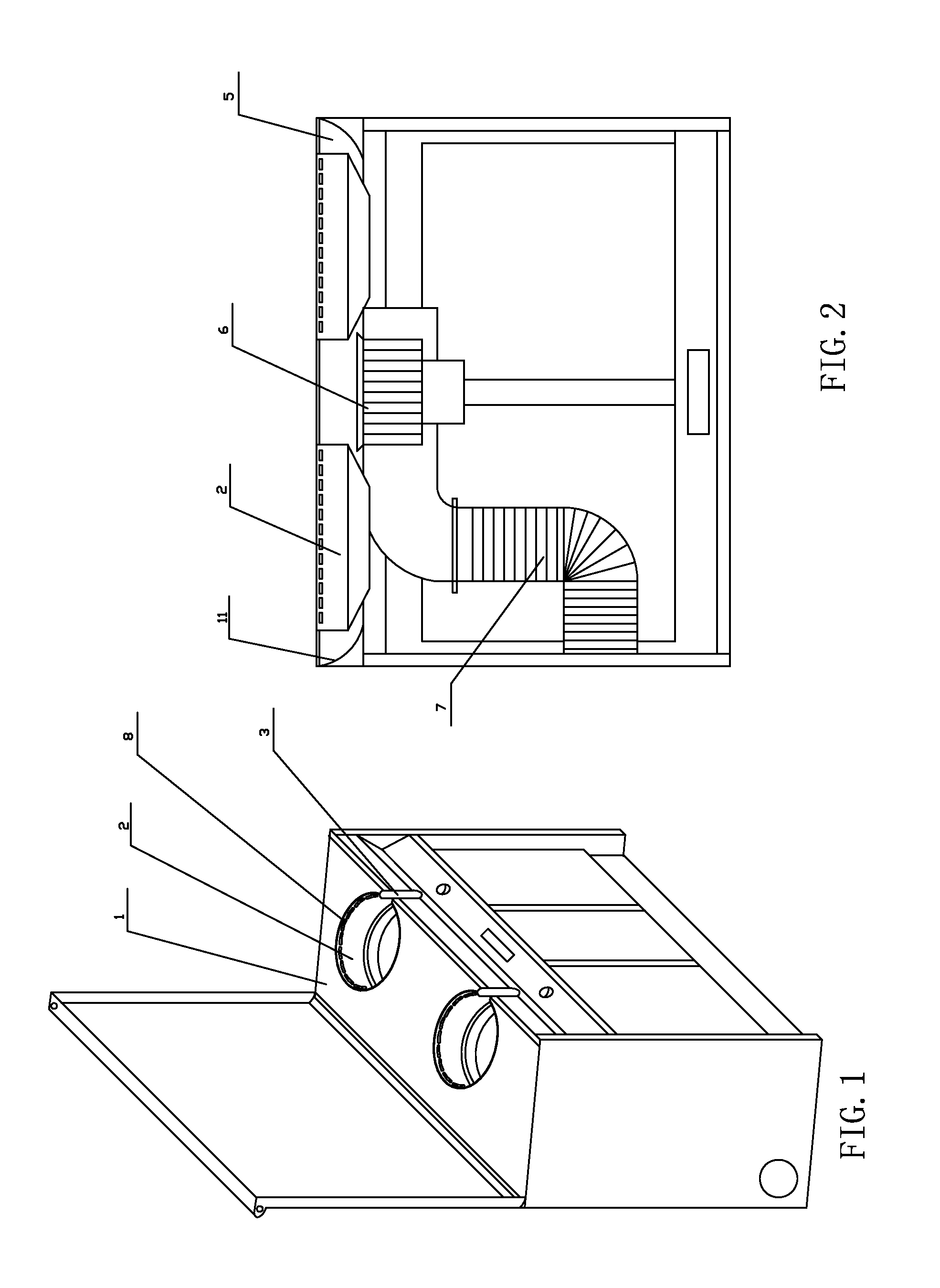 Integrated stove in which oil smoke is discharged downward