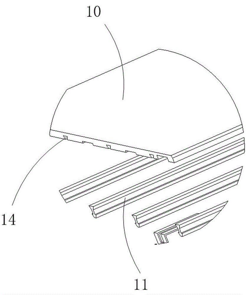 Building block type water passing floor board