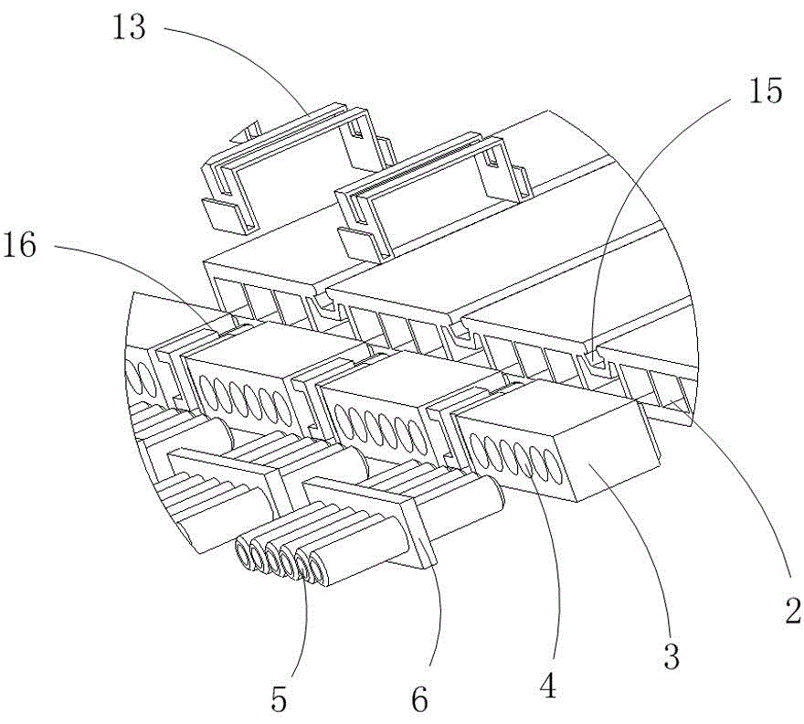 Building block type water passing floor board