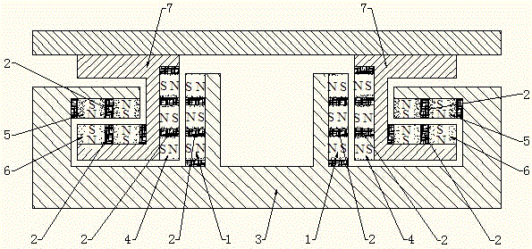 A permanent magnetic levitation device for linear motion