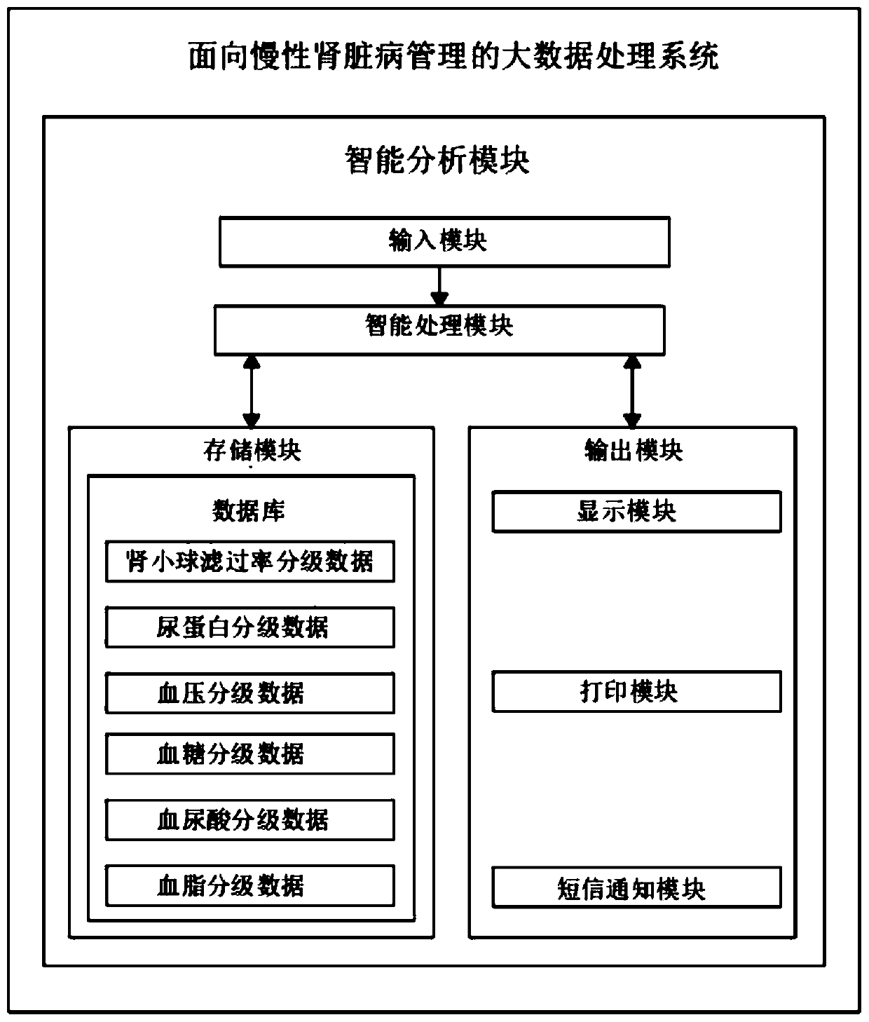 Big data processing method and device for chronic kidney disease management