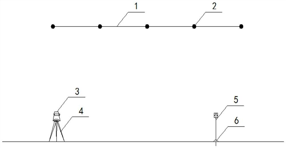 Total station reflector plate type steel beam deflection measuring method