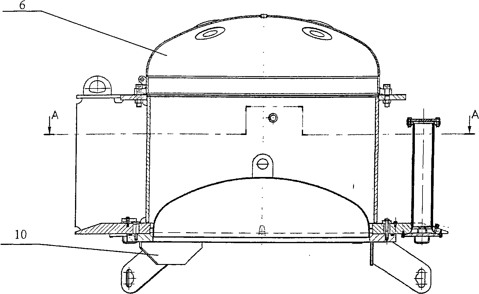 Large-sized thruster underwater installing process based on L type floating platform