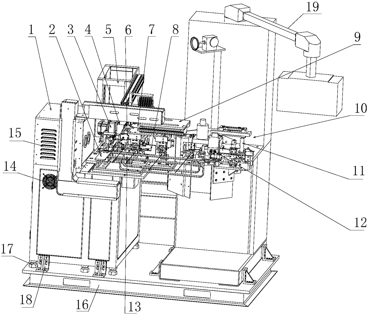 Multifunctional steel wire rope unloading and upsetting die-casting machine