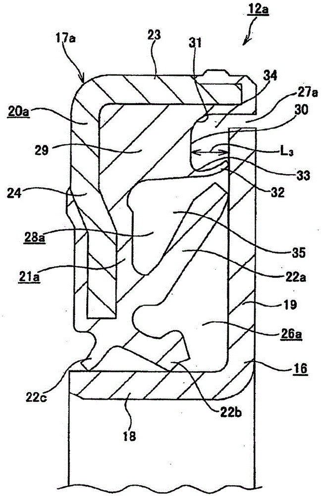 Rolling bearing unit with combination seal ring