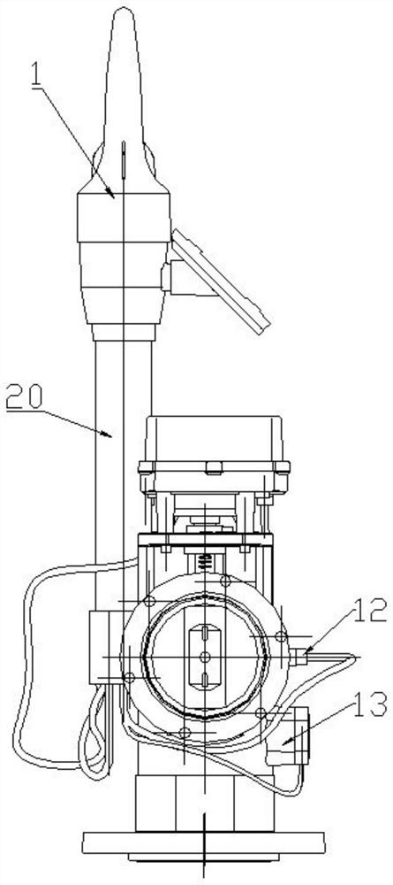 Multifunctional three-way intelligent butterfly valve